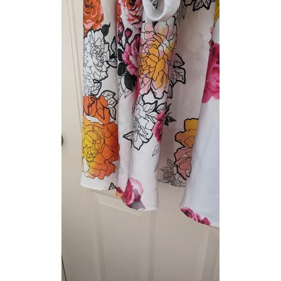 Flint and Moss Floral Pull On Midi Skirt, Large, Artsy, Boho, Cottagecore Whimsy - Picture 5 of 9